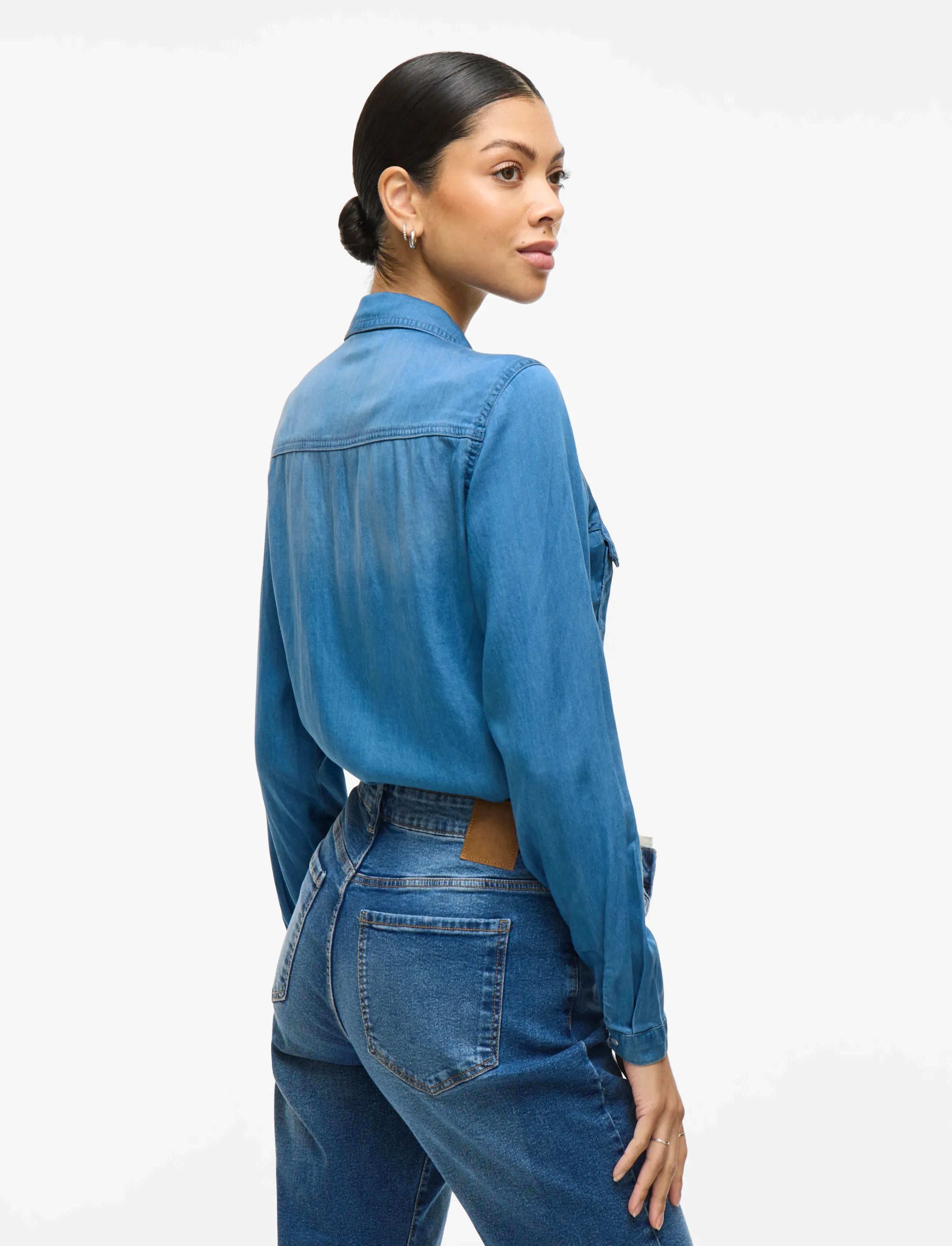 Vila - VIBISTA DENIM SHIRT-NOOS - chemises en jeans - medium blue denim - 3