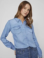 Vila - VIBISTA DENIM SHIRT-NOOS - džinsiniai marškiniai - medium blue denim - 4