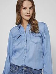 Vila - VIBISTA DENIM SHIRT-NOOS - džinsiniai marškiniai - medium blue denim - 6