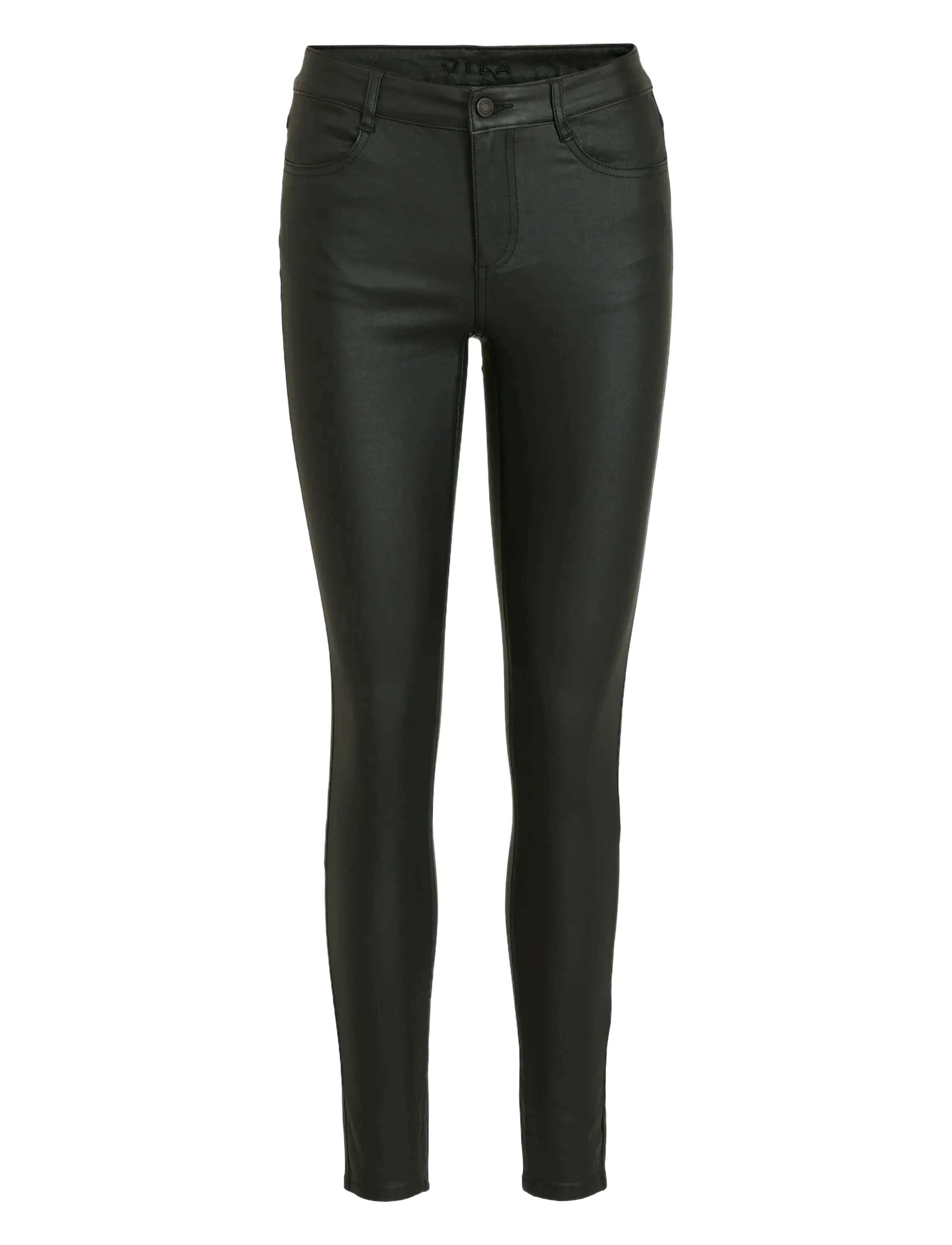 VILA Vicommit Coated Rwsk New Hose-Noos Schwarz - XS - Damen