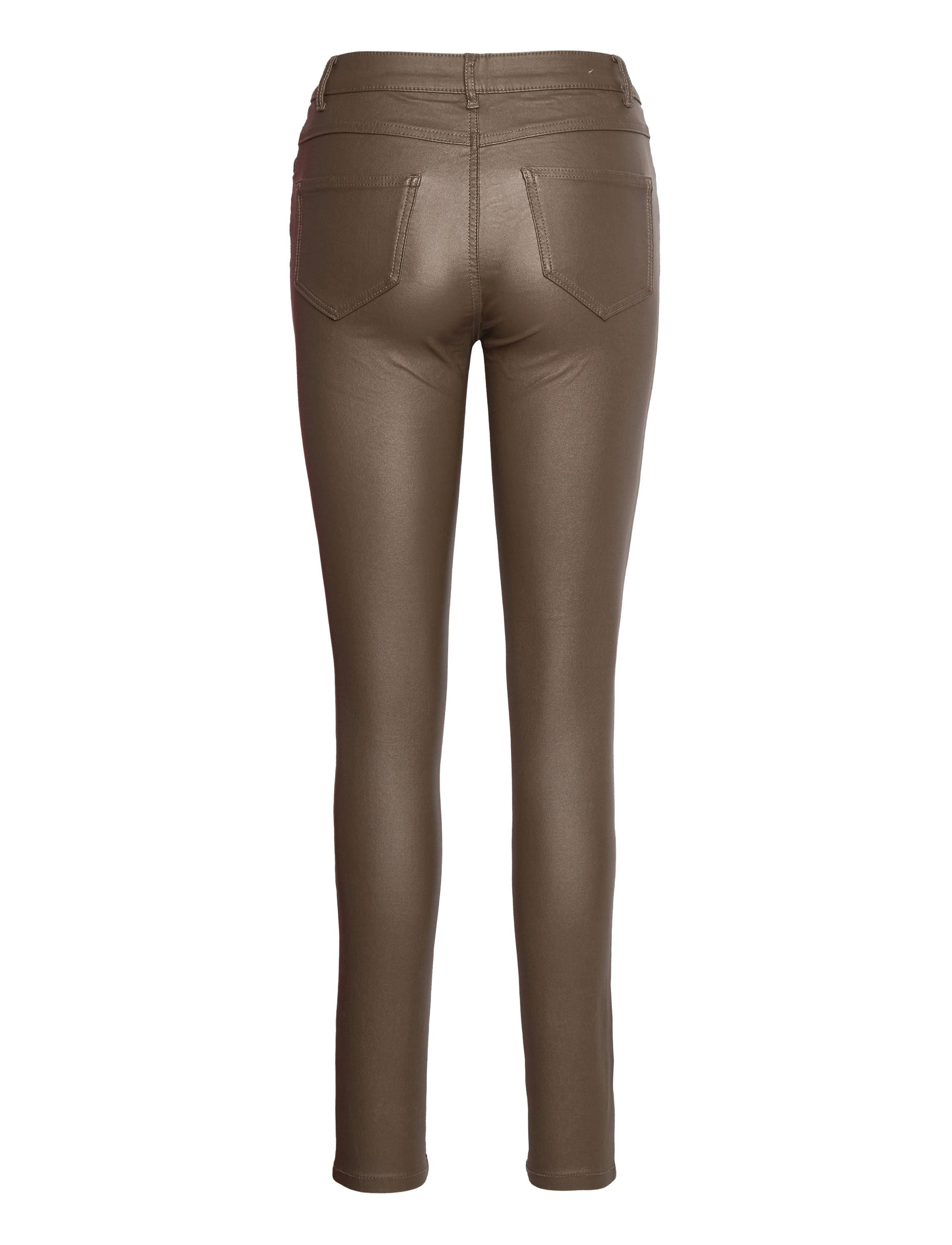 Vila - VICOMMIT COATED RWSK NEW PANT-NOOS - læderbukser - crocodile - 1