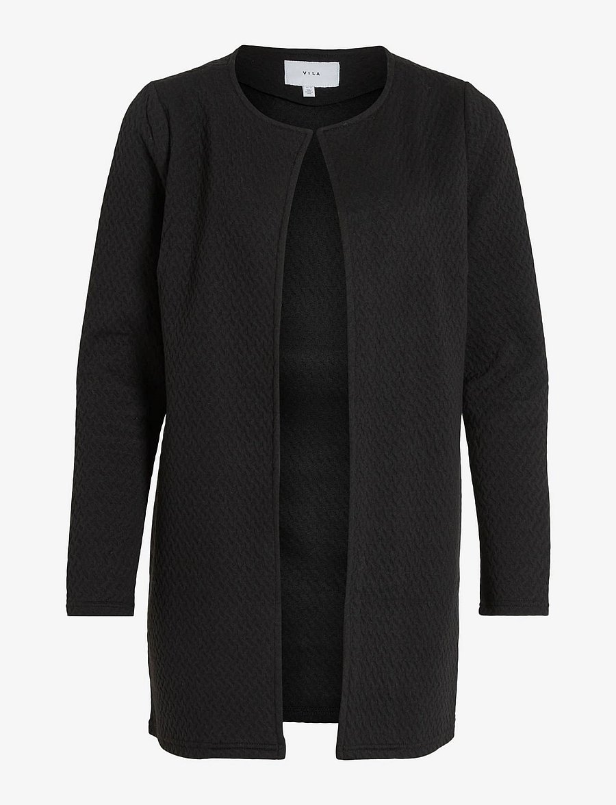 Vila - VINAJA NEW LONG JACKET - NOOS - dunne jassen - black - 1