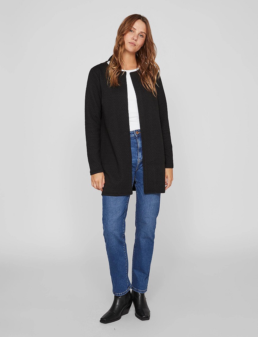 Vila - VINAJA NEW LONG JACKET - NOOS - dunne jassen - black - 5