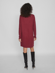 Vila - VIRIL L/S KNIT DRESS - knitted dresses - beet red - 3