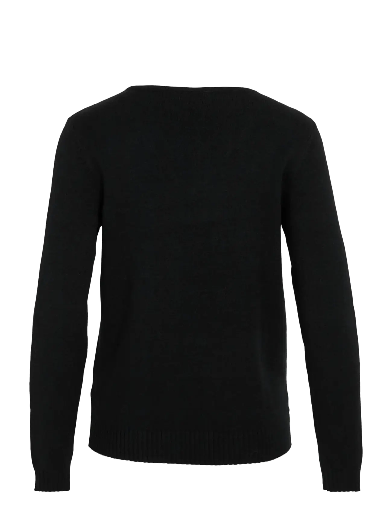 Vila - VIRIL V-NECK L/S  KNIT TOP - NOOS - stickade tröjor - black - 2