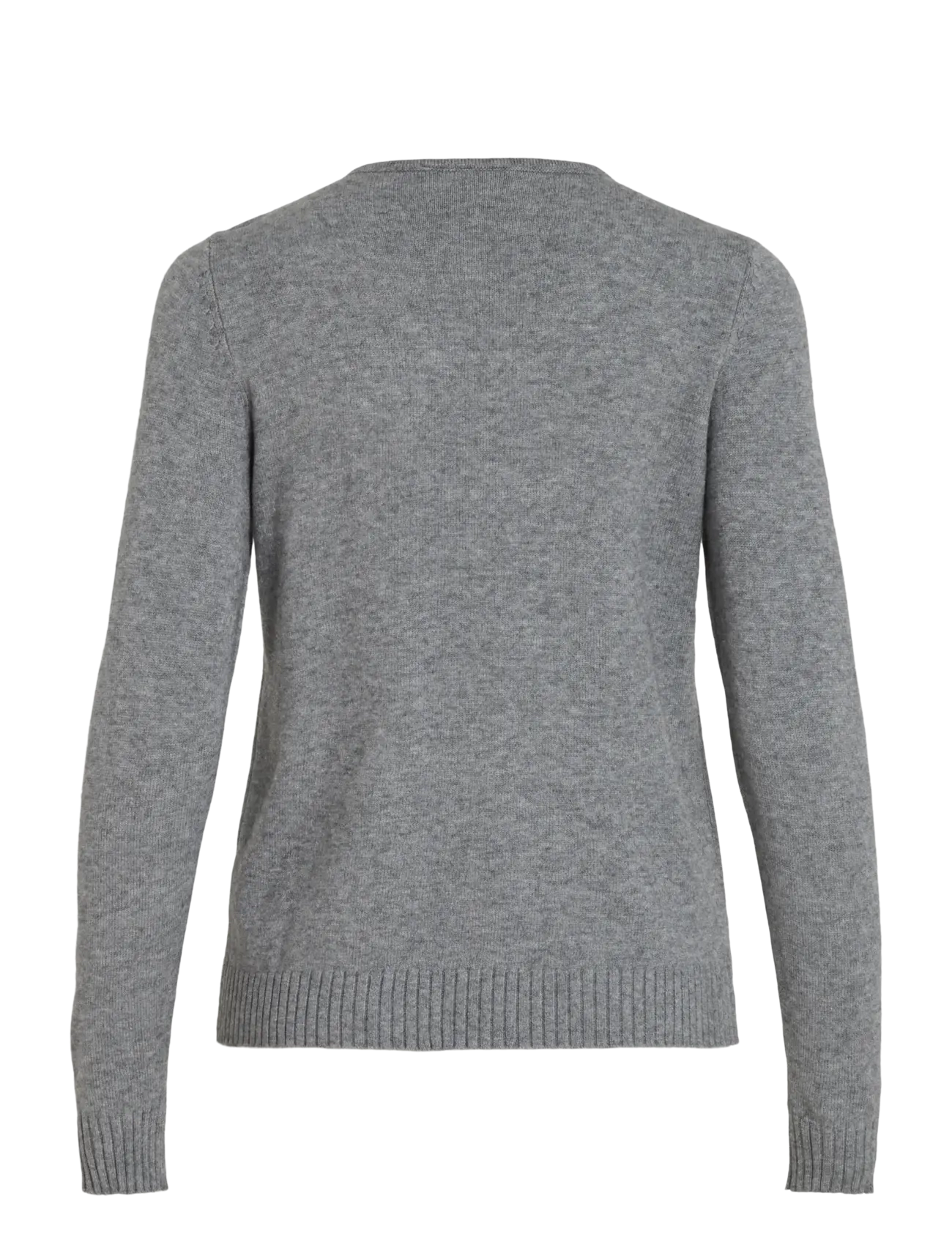 Vila - VIRIL V-NECK L/S  KNIT TOP - NOOS - pullover - medium grey melange - 2