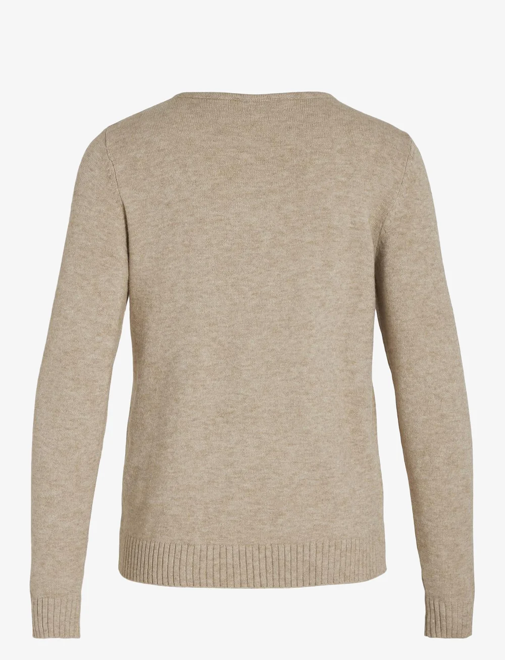 Vila - VIRIL V-NECK L/S KNIT TOP - stickade tröjor - natural melange - 2