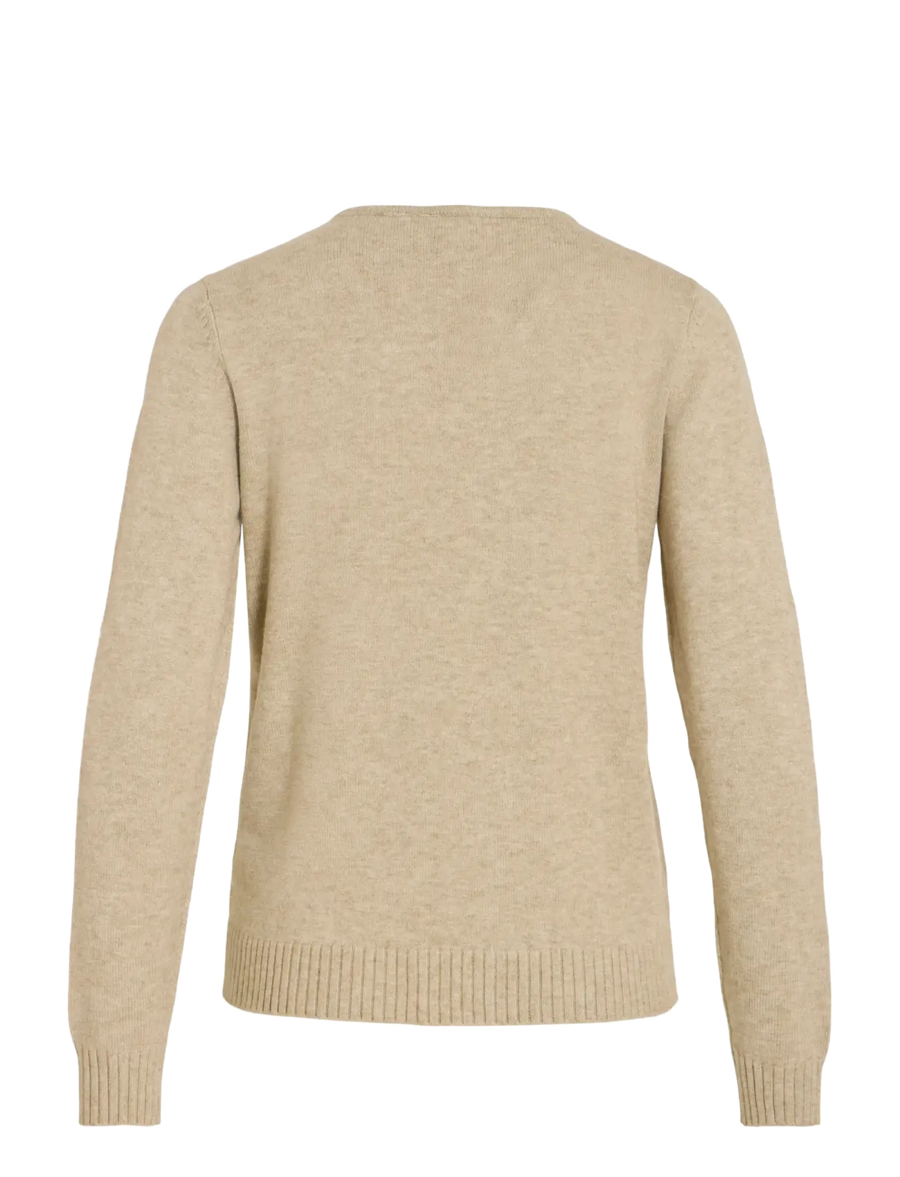 Vila - VIRIL V-NECK L/S  KNIT TOP - NOOS - jumpers - natural melange - 2