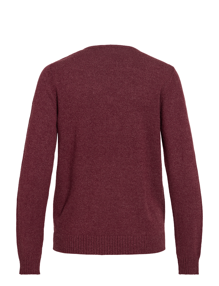Vila - VIRIL V-NECK L/S KNIT TOP - NOOS - kampsunid - port royale - 2