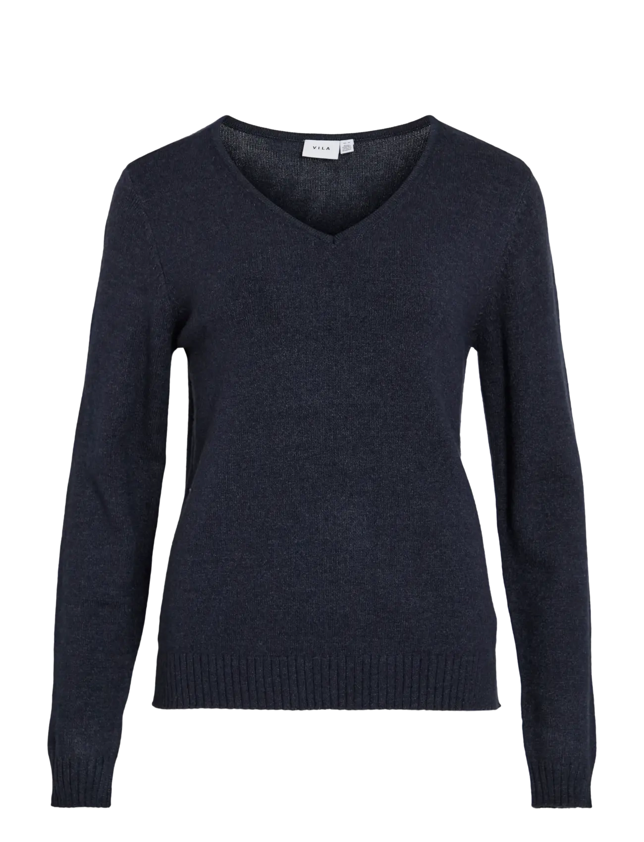 Vila VIRIL V-NECK L/S  KNIT TOP - NOOS - Strickmode - TOTAL ECLIPSE / navy