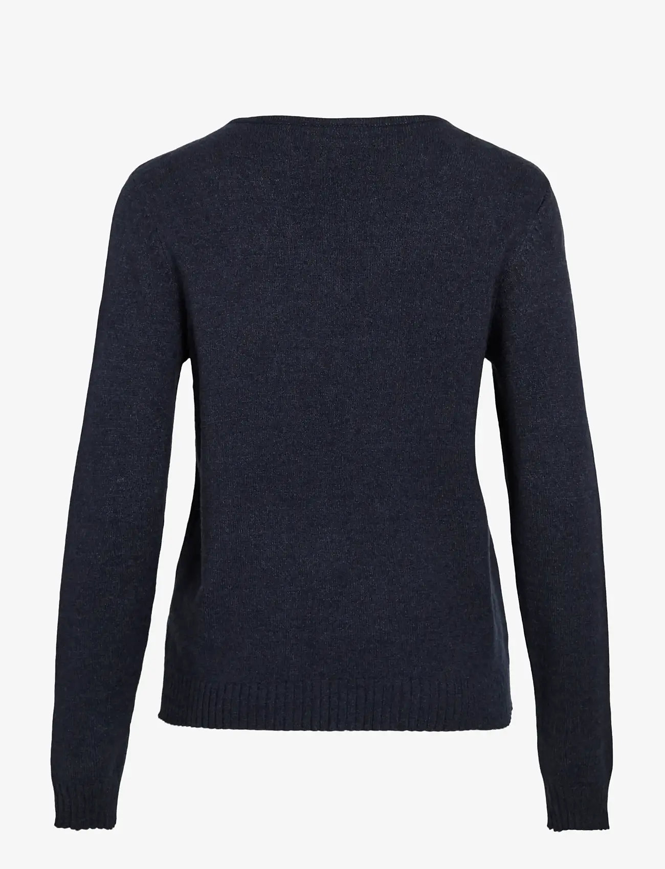 Vila - VIRIL V-NECK L/S  KNIT TOP - NOOS - neulepuserot - total eclipse - 2