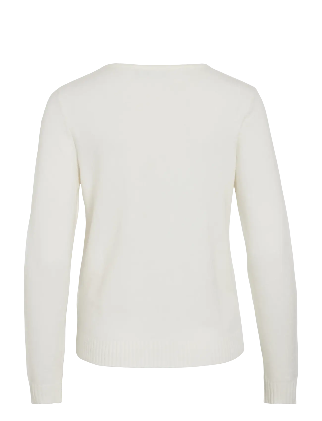 Vila - VIRIL V-NECK L/S  KNIT TOP - NOOS - pullover - white alyssum - 2