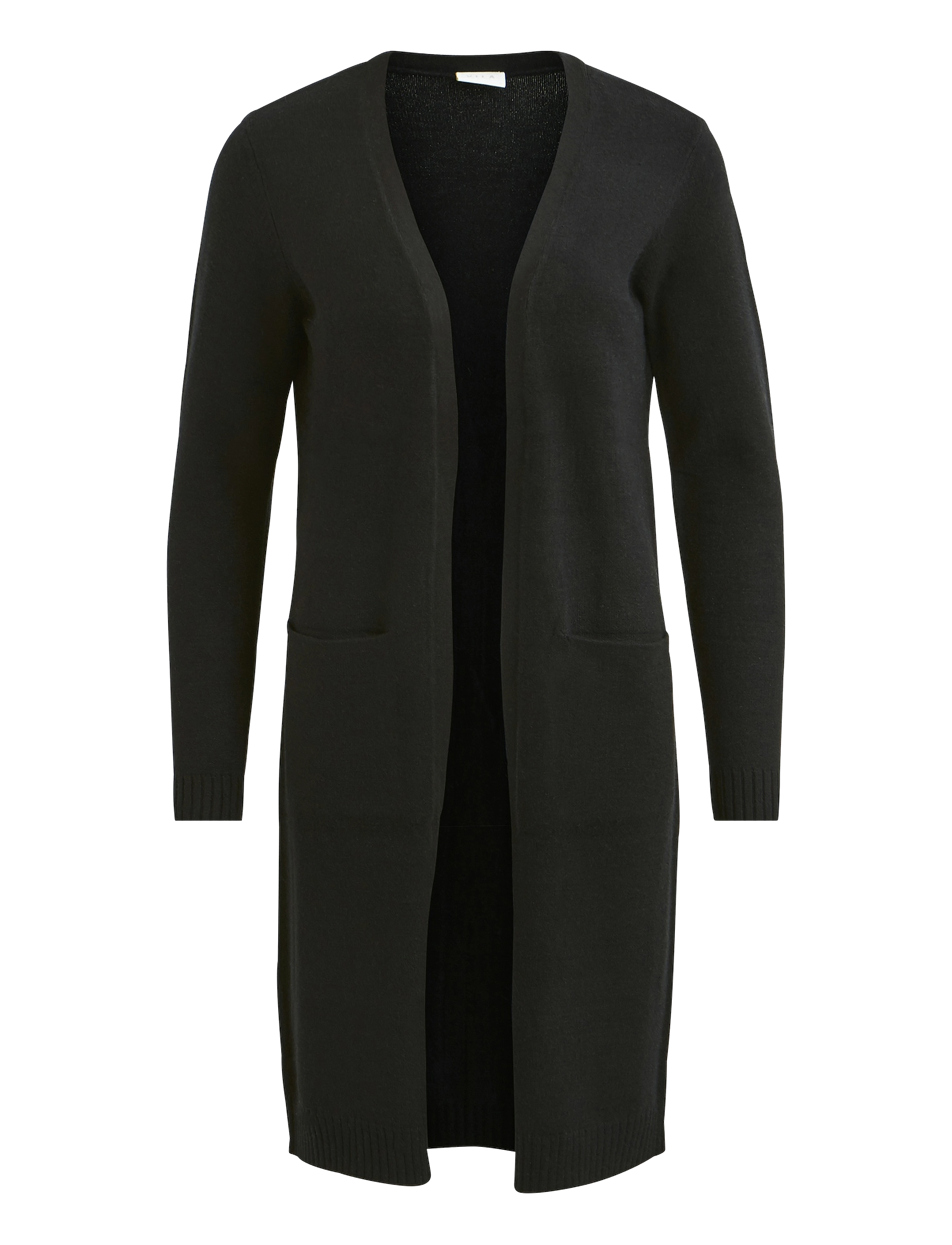 VILA Viril Long L/S Knit Cardigan - Noos Schwarz - S - Damen