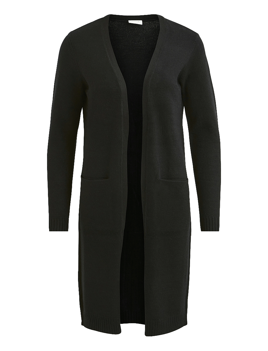 Vila - VIRIL LONG L/S KNIT CARDIGAN - koftor - black - 1