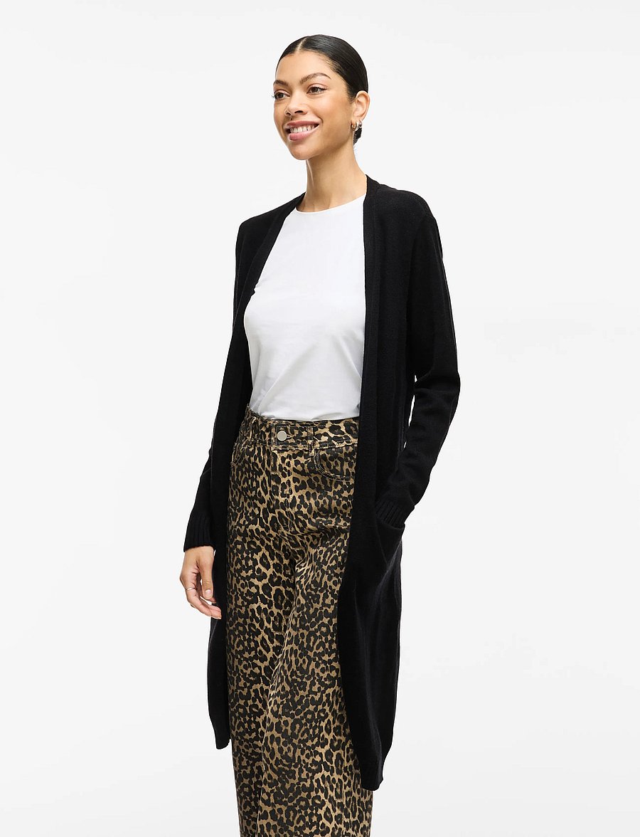 Vila - VIRIL LONG L/S KNIT CARDIGAN - NOOS - kardiganid - black - 0
