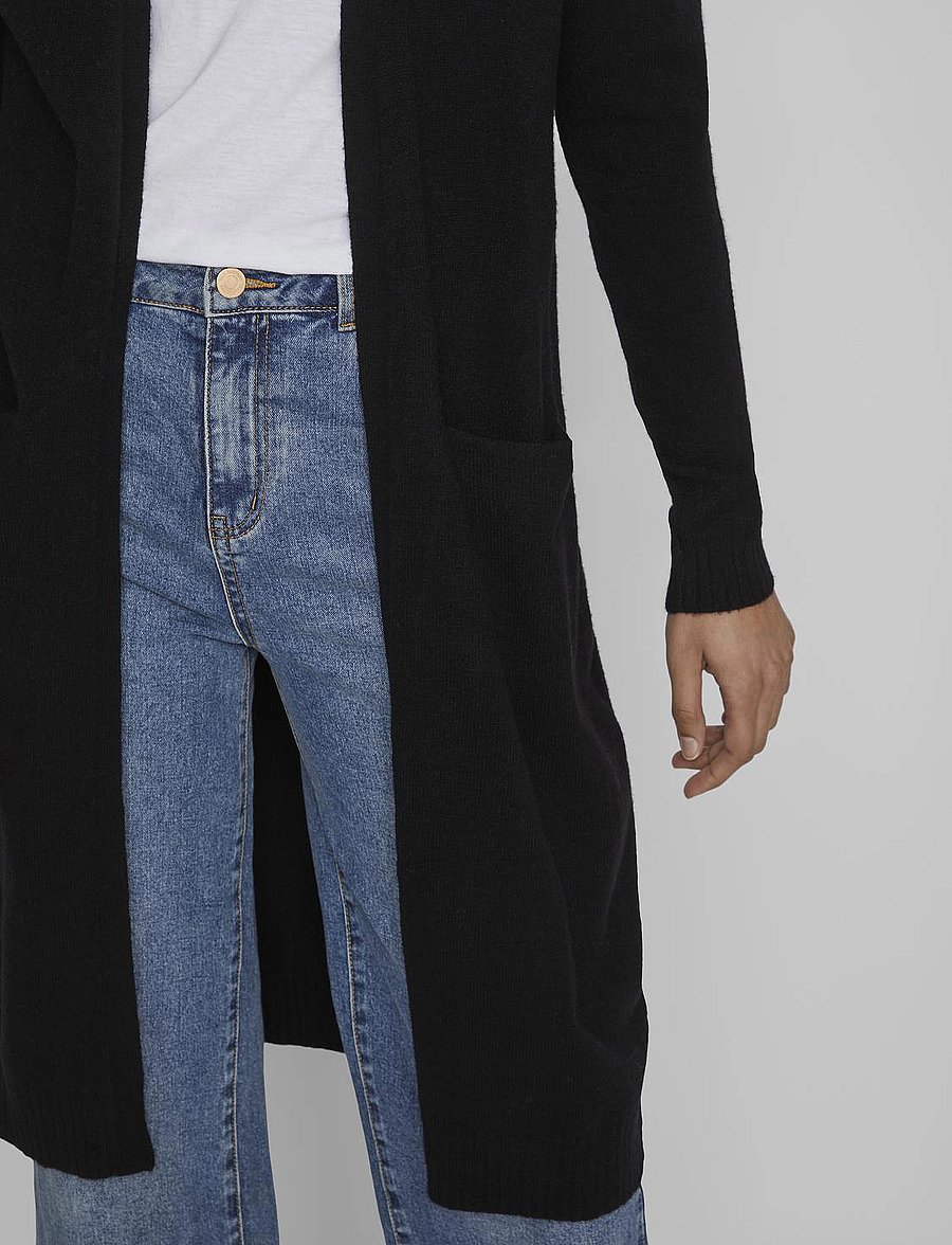 Vila - VIRIL LONG L/S KNIT CARDIGAN - koftor - black - 5