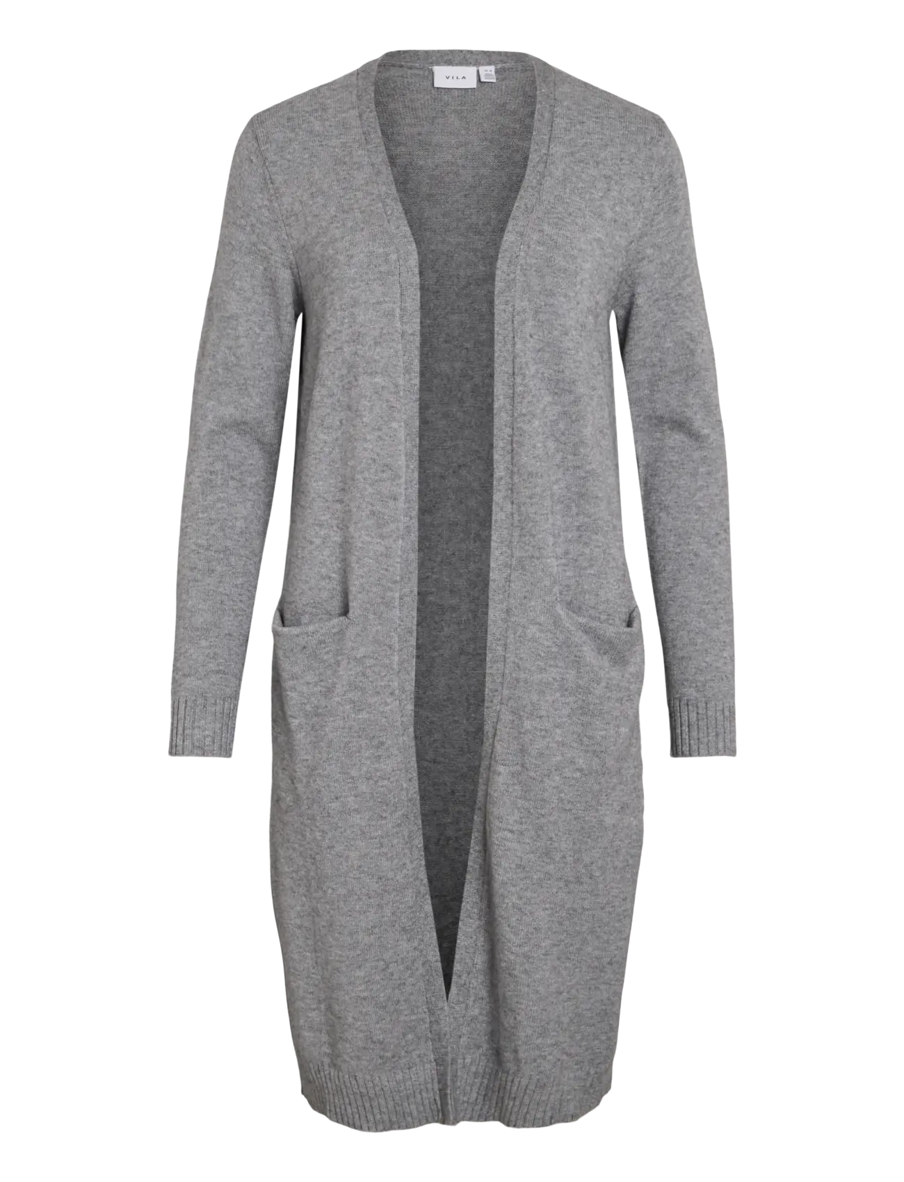 Vila VIRIL LONG L/S  KNIT CARDIGAN - NOOS - Kudumid - MEDIUM GREY MELANGE / grey
