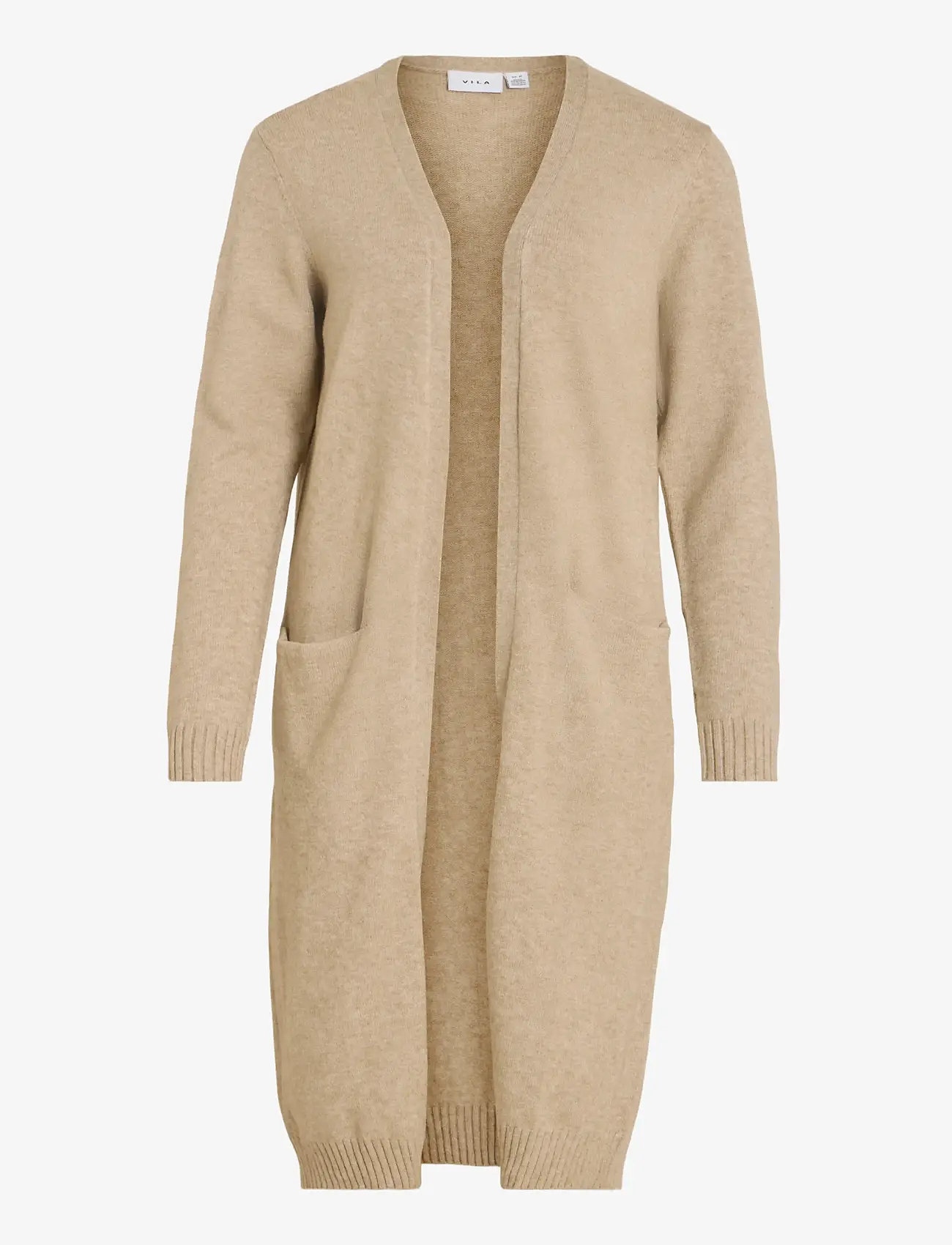 Vila - VIRIL LONG L/S  KNIT CARDIGAN - NOOS - cardigans - natural melange - 1