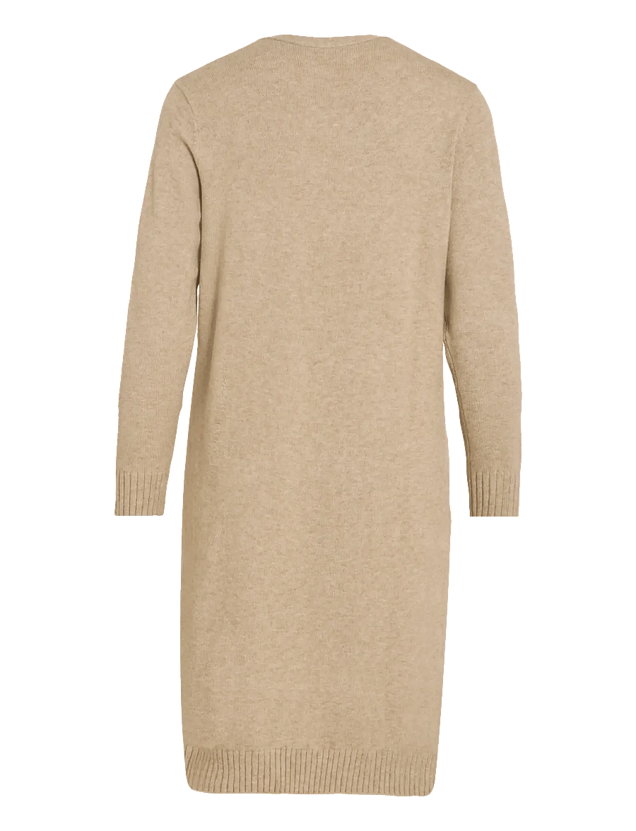 Vila - VIRIL LONG L/S KNIT CARDIGAN - gebreide vesten - natural melange - 2