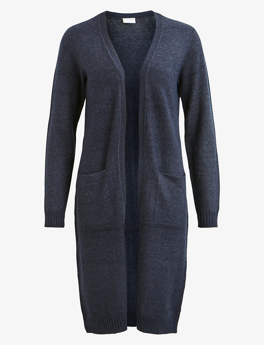 Vila - VIRIL LONG L/S KNIT CARDIGAN - NOOS - kardiganid - total eclipse - 1
