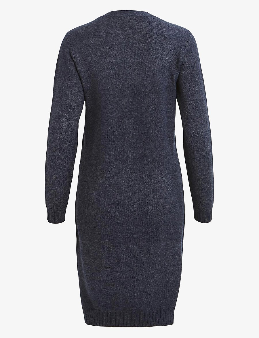 Vila - VIRIL LONG L/S KNIT CARDIGAN - NOOS - kardiganid - total eclipse - 2
