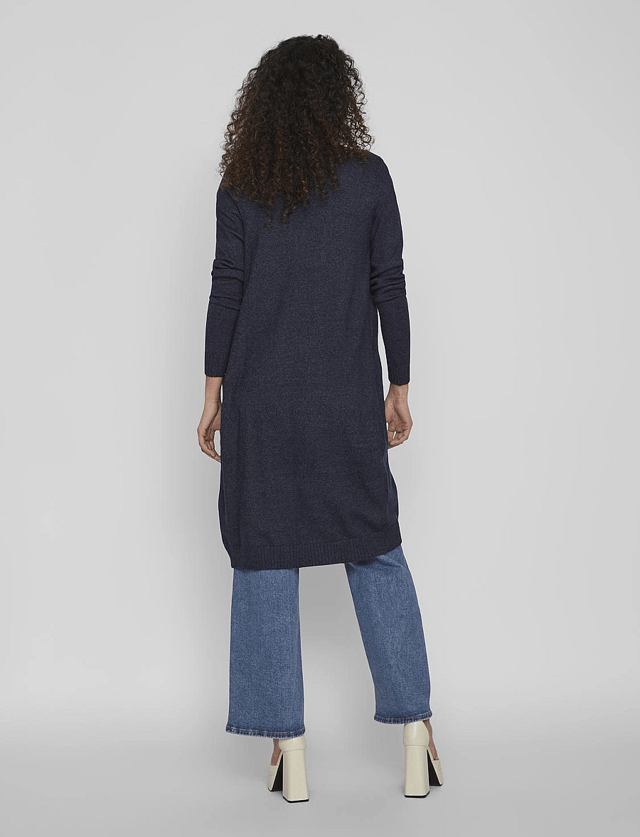 Vila - VIRIL LONG L/S KNIT CARDIGAN - NOOS - kardiganid - total eclipse - 3