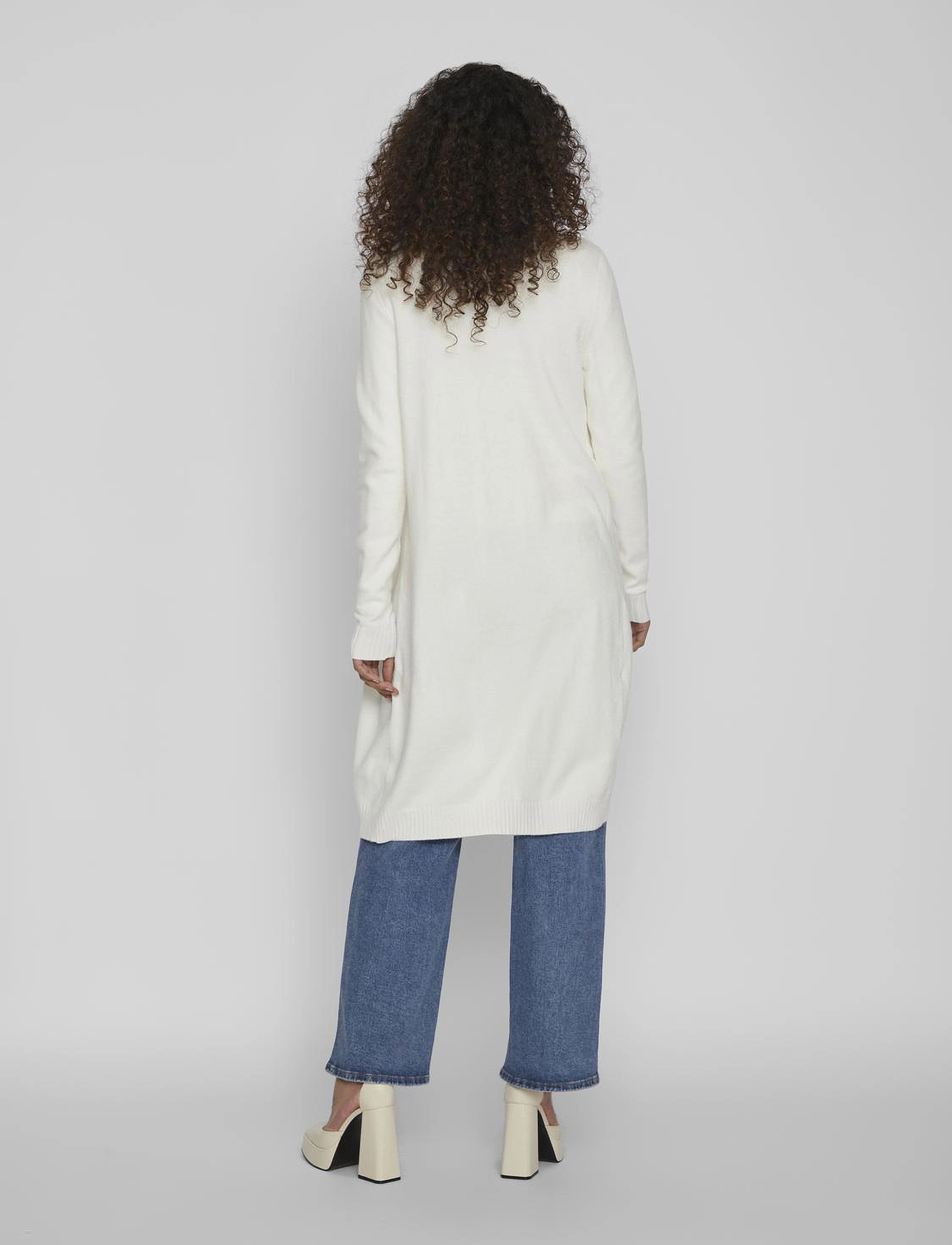 Vila - VIRIL LONG L/S  KNIT CARDIGAN - NOOS - cardigans - white alyssum - 3