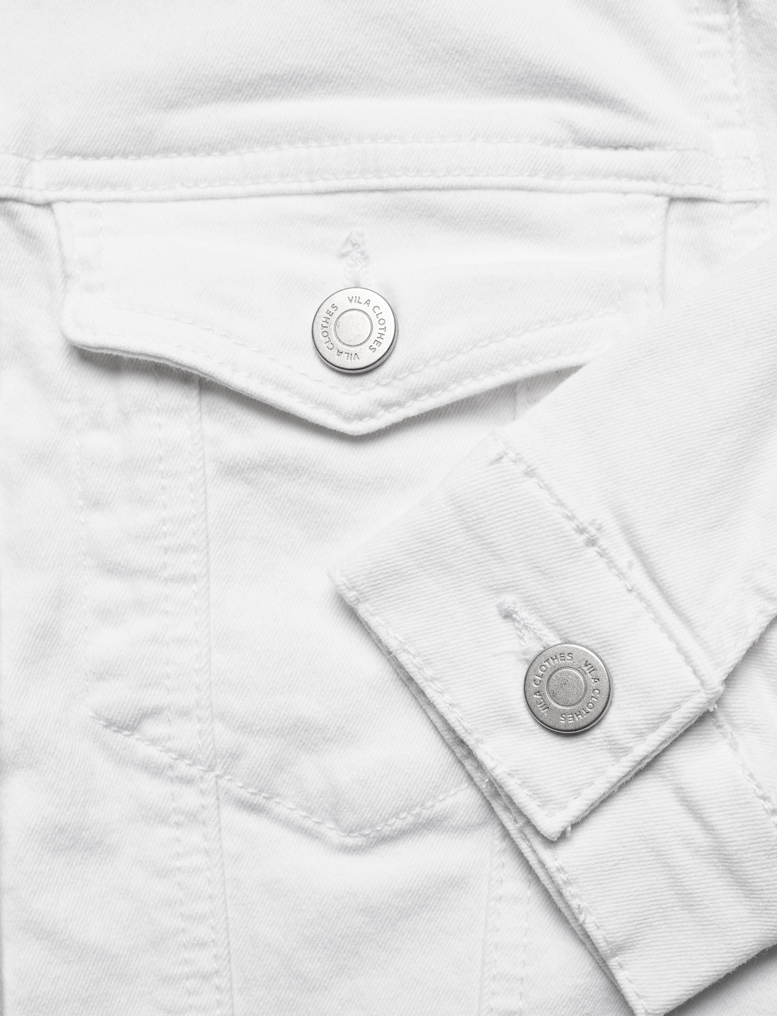 Vila - VISHOW DENIM JACKET - - snow white - 3