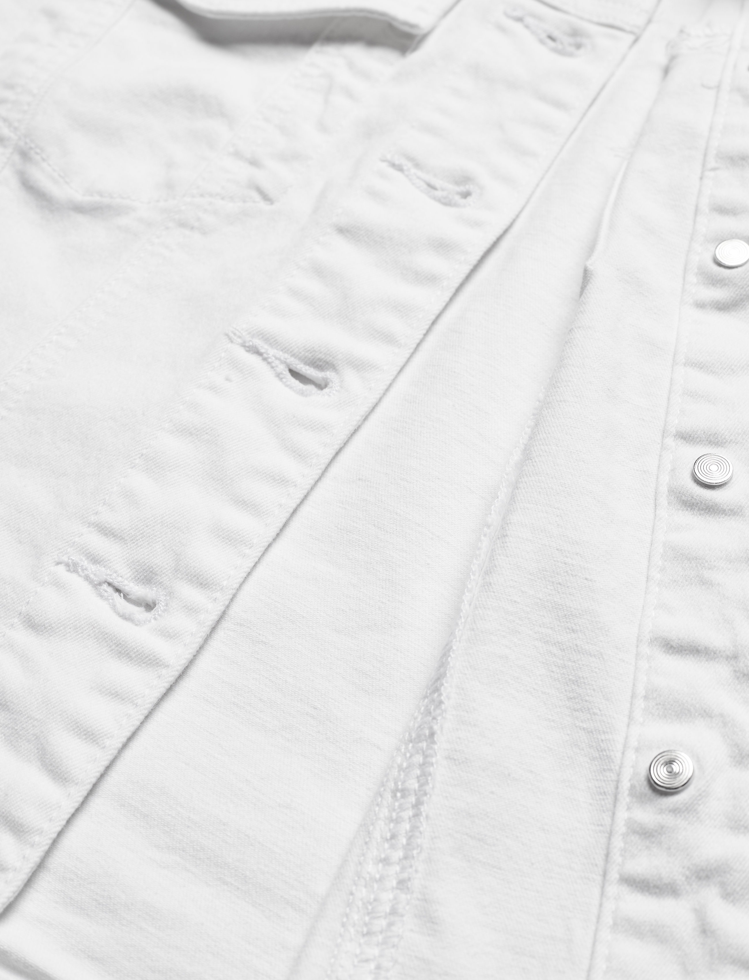 Vila - VISHOW DENIM JACKET - - snow white - 4