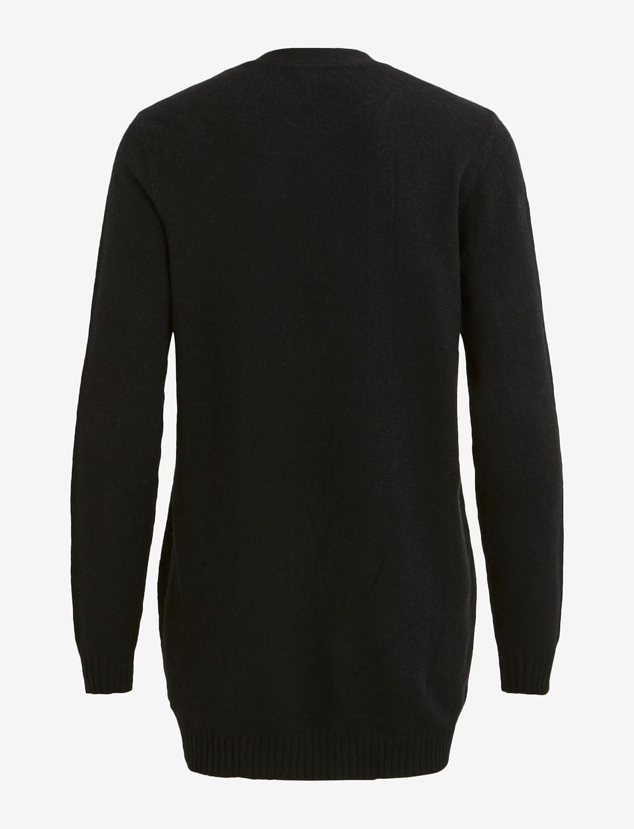 Vila - VIRIL OPEN L/S KNIT CARDIGAN - NOOS - cardigans - black - 2