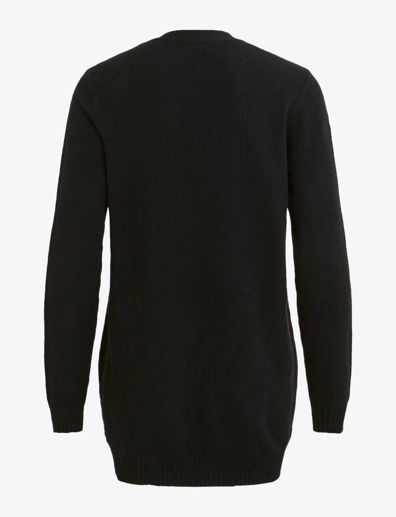 Vila - VIRIL OPEN L/S KNIT CARDIGAN - NOOS - cardigans - black - 2