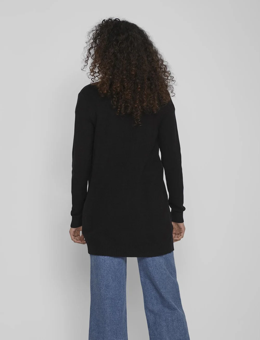 Vila - VIRIL OPEN L/S KNIT CARDIGAN - NOOS - cardigans - black - 3