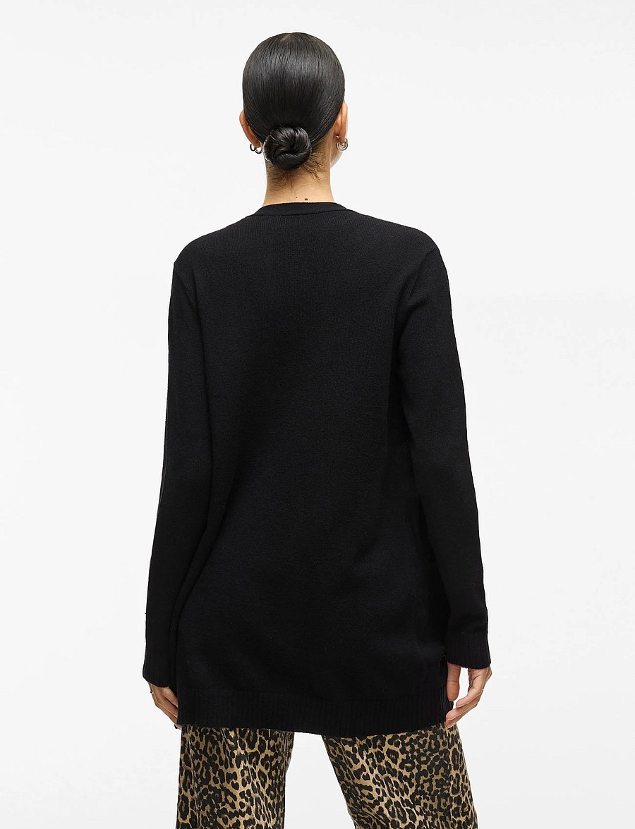 Vila - VIRIL OPEN L/S KNIT CARDIGAN - NOOS - arkityyli - black - 3