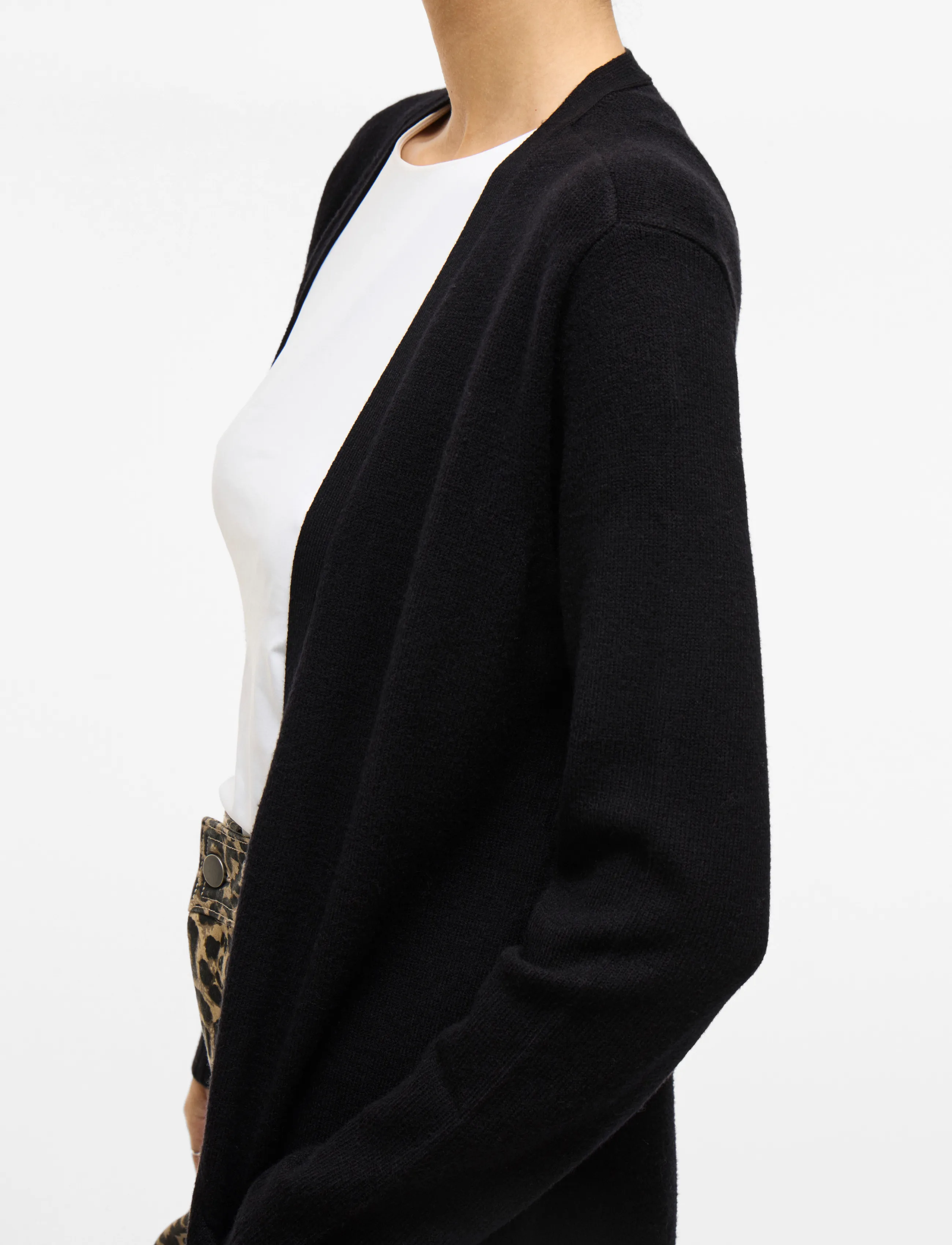 Vila - VIRIL OPEN L/S KNIT CARDIGAN - NOOS - efterårstøj - black - 5