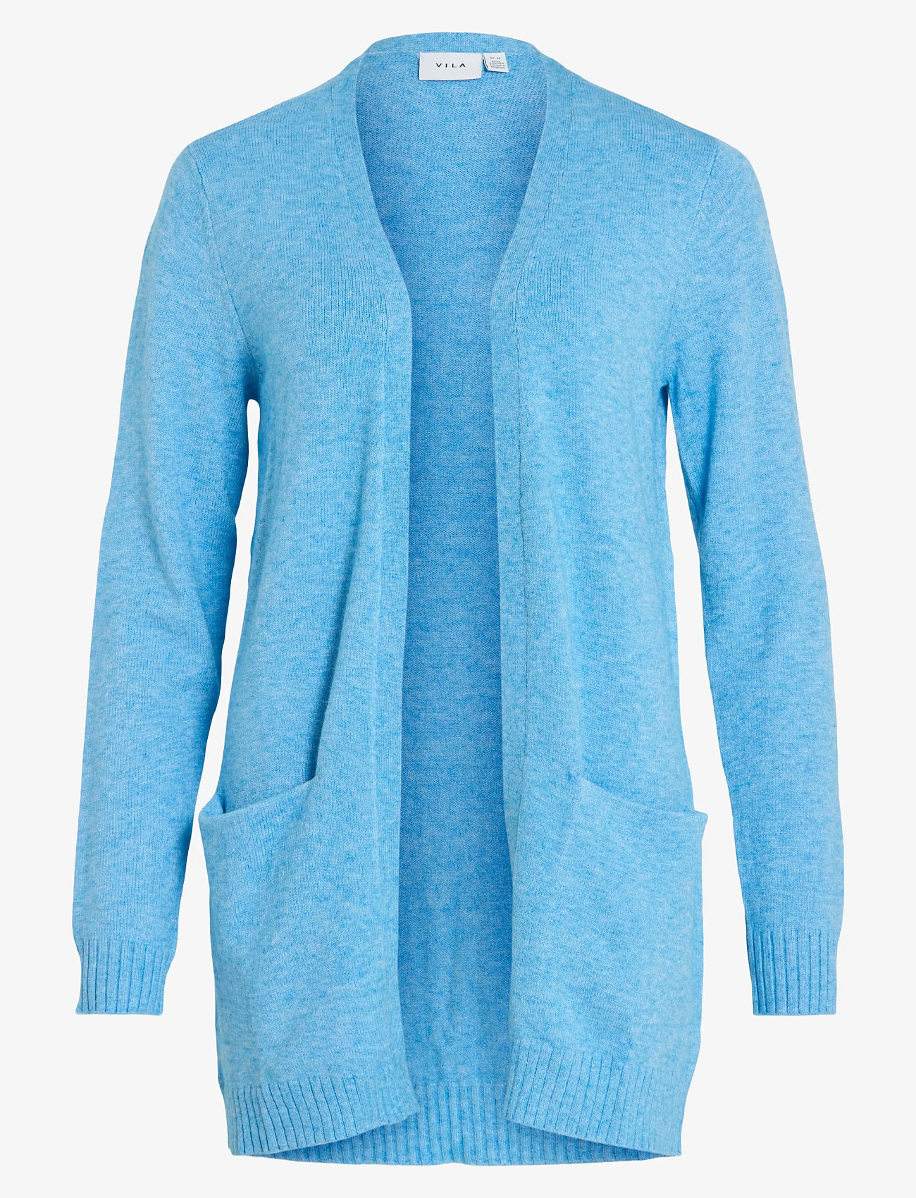 Vila - VIRIL OPEN L/S KNIT CARDIGAN - NOOS - cardigans - blissful blue - 1