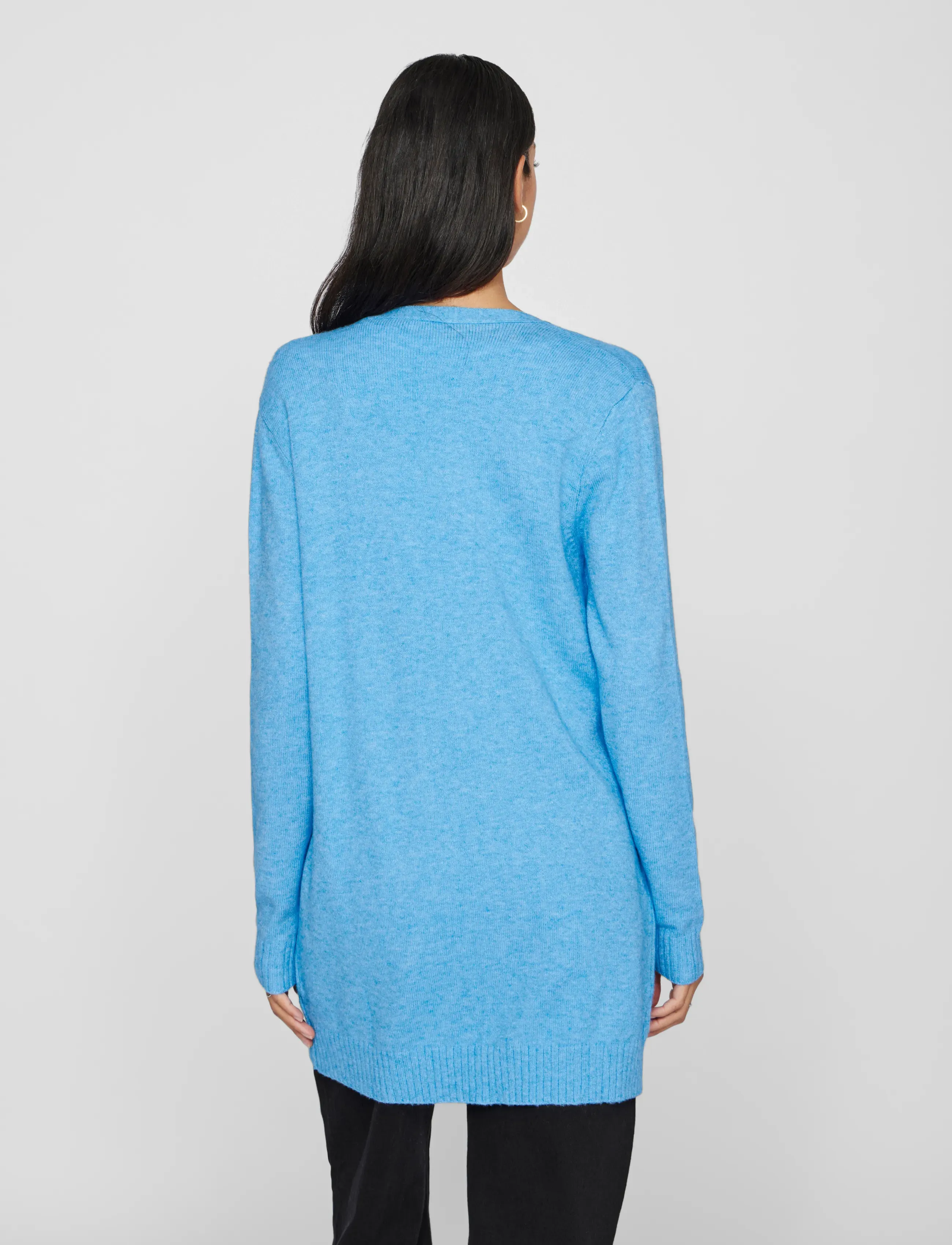 Vila - VIRIL OPEN L/S KNIT CARDIGAN - NOOS - koftor - blissful blue - 3