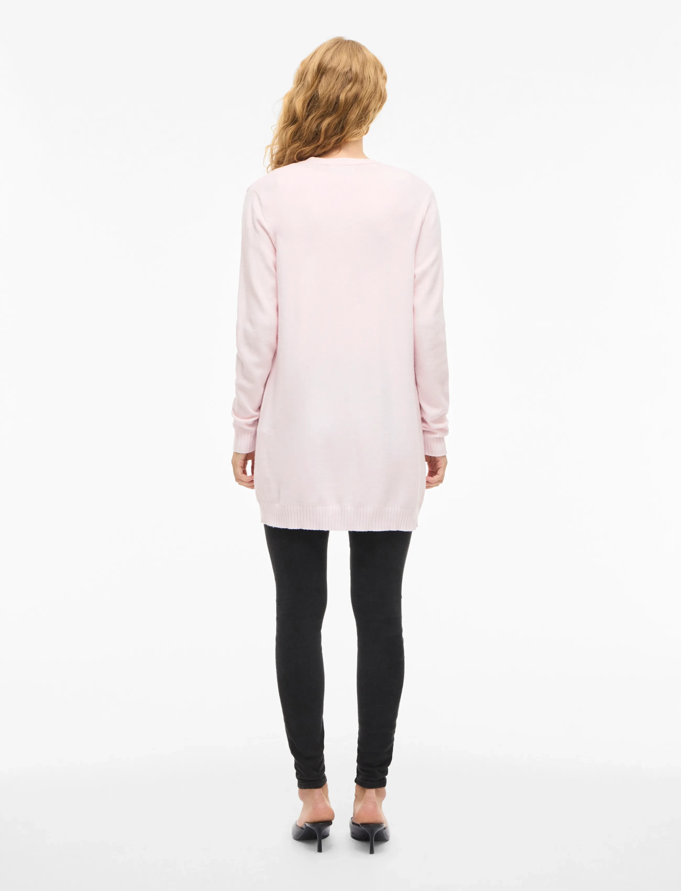 Vila - VIRIL OPEN L/S KNIT CARDIGAN - NOOS - cardigans - cherry blossom - 3