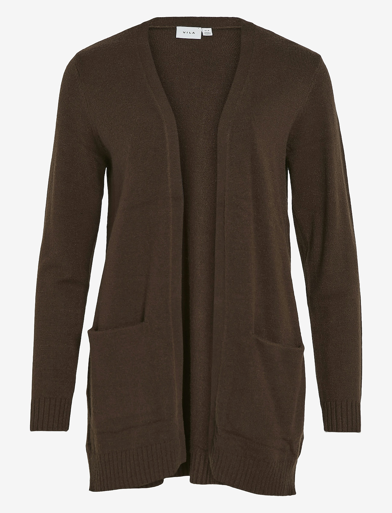 Vila - VIRIL OPEN L/S KNIT CARDIGAN - NOOS - kardiganid - coffee bean - 1