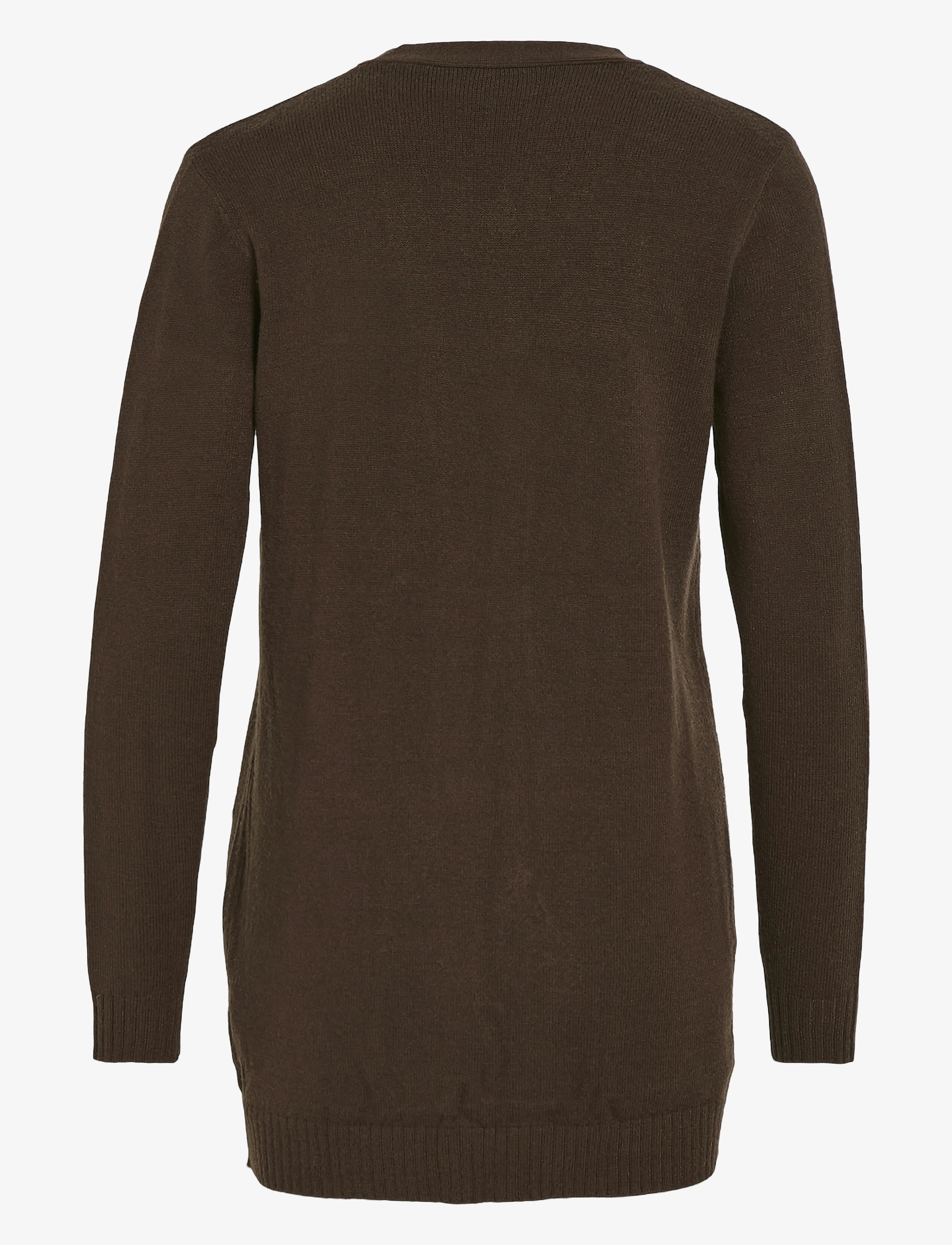 Vila - VIRIL OPEN L/S KNIT CARDIGAN - NOOS - hnepptar peysur - coffee bean - 2