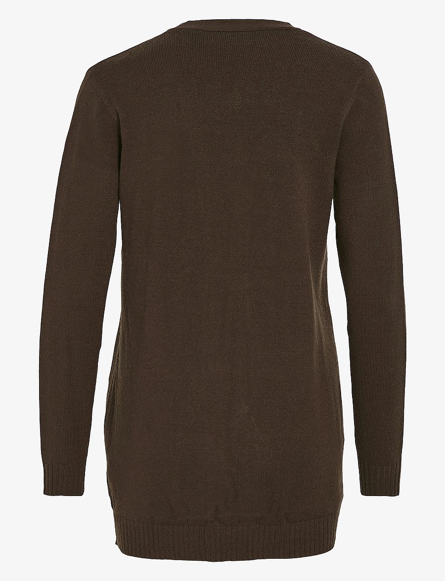Vila - VIRIL OPEN L/S KNIT CARDIGAN - NOOS - cardigans - coffee bean - 2
