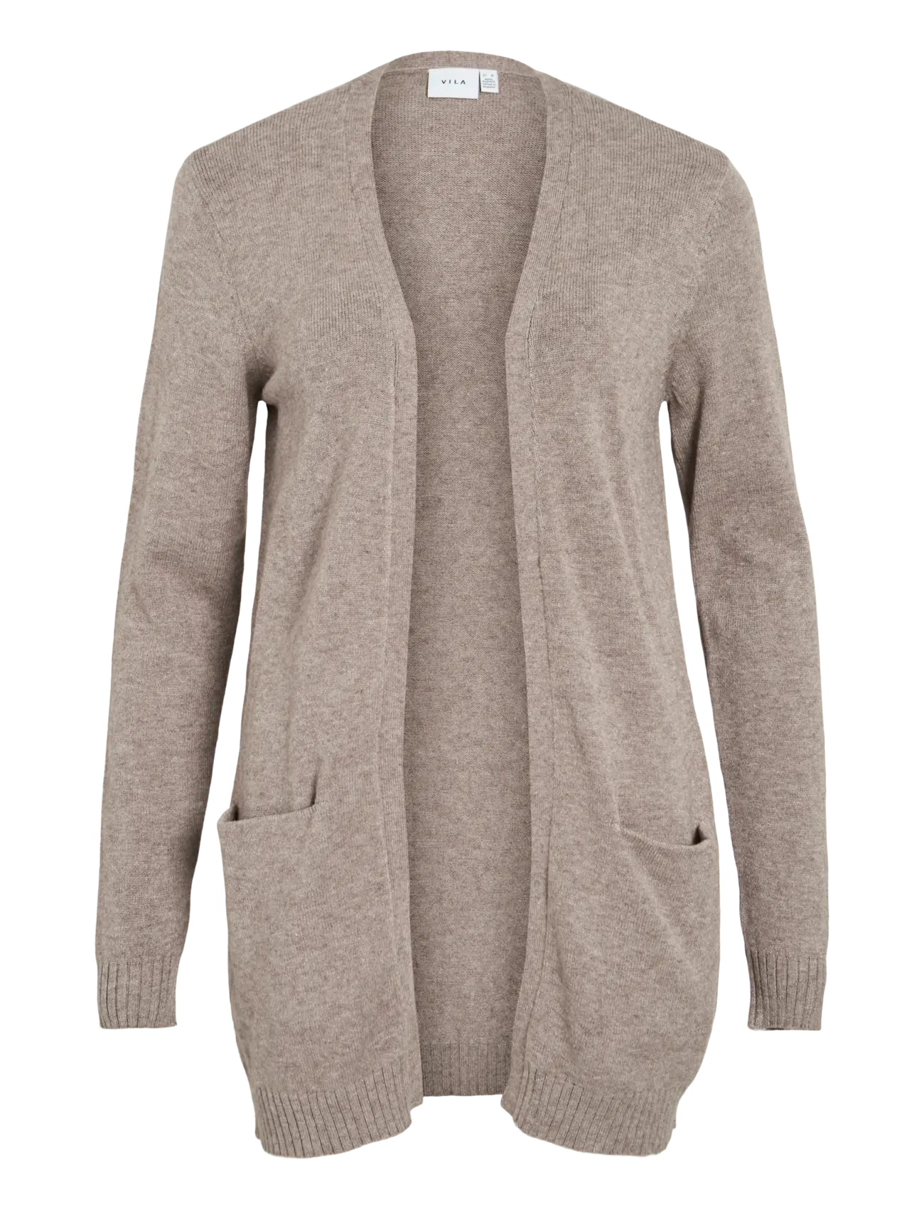 VILA Viril Open L/S Knit Cardigan - Noos Beige - XS - Damen