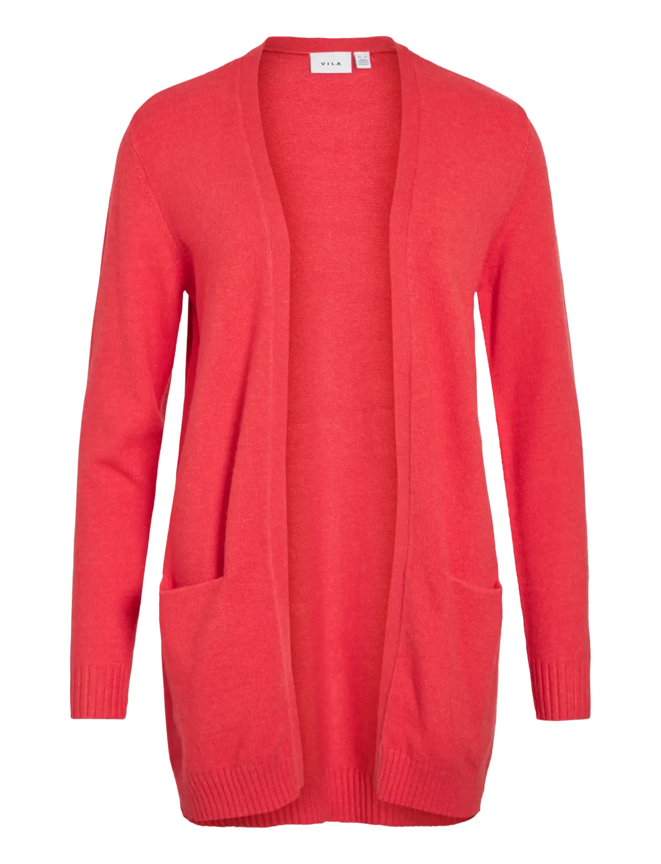 VILA Viril Open L/S Knit Cardigan - Noos Coral - M - Damen
