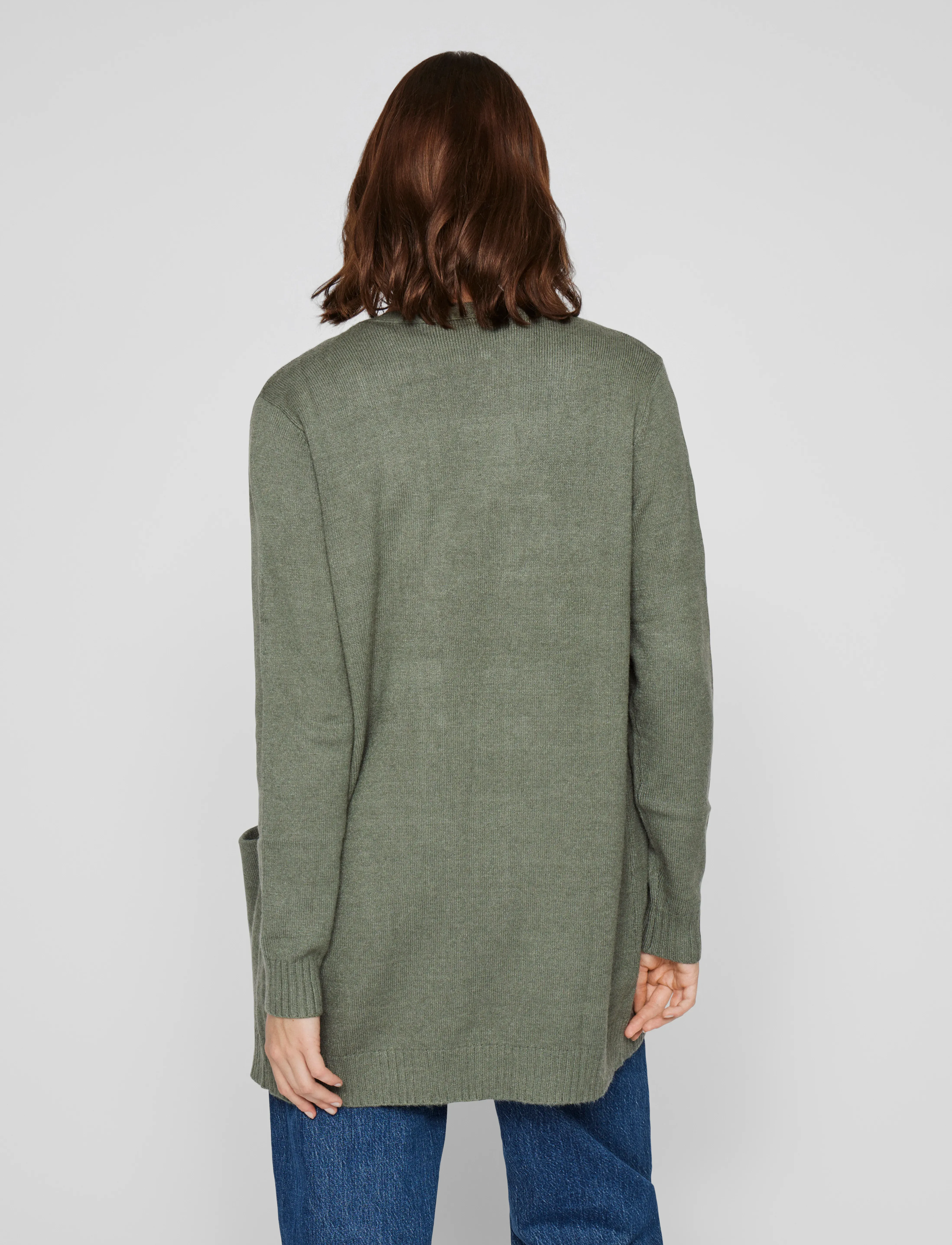 Vila - VIRIL OPEN L/S KNIT CARDIGAN - NOOS - strickjacken - laurel wreath - 3