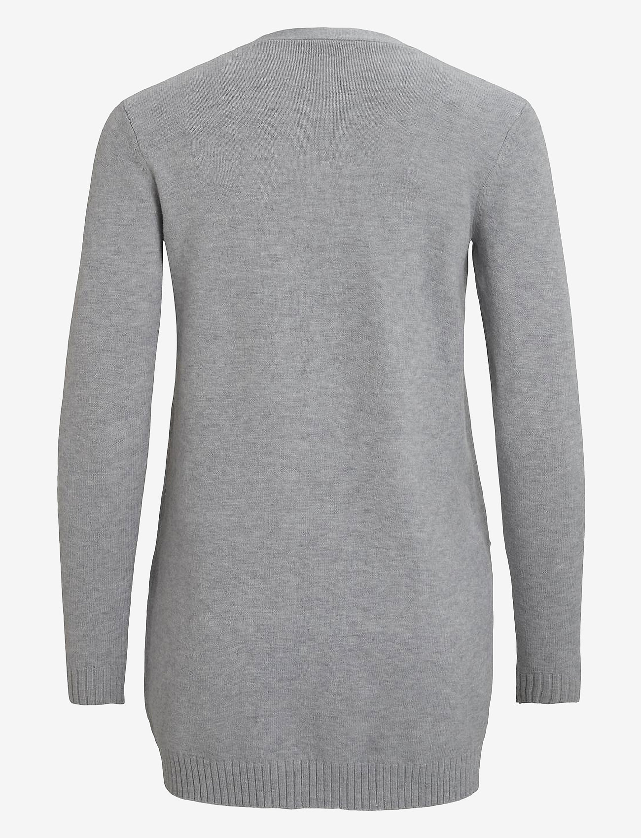 Vila - VIRIL OPEN L/S KNIT CARDIGAN - NOOS - cardigans - light grey melange - 2