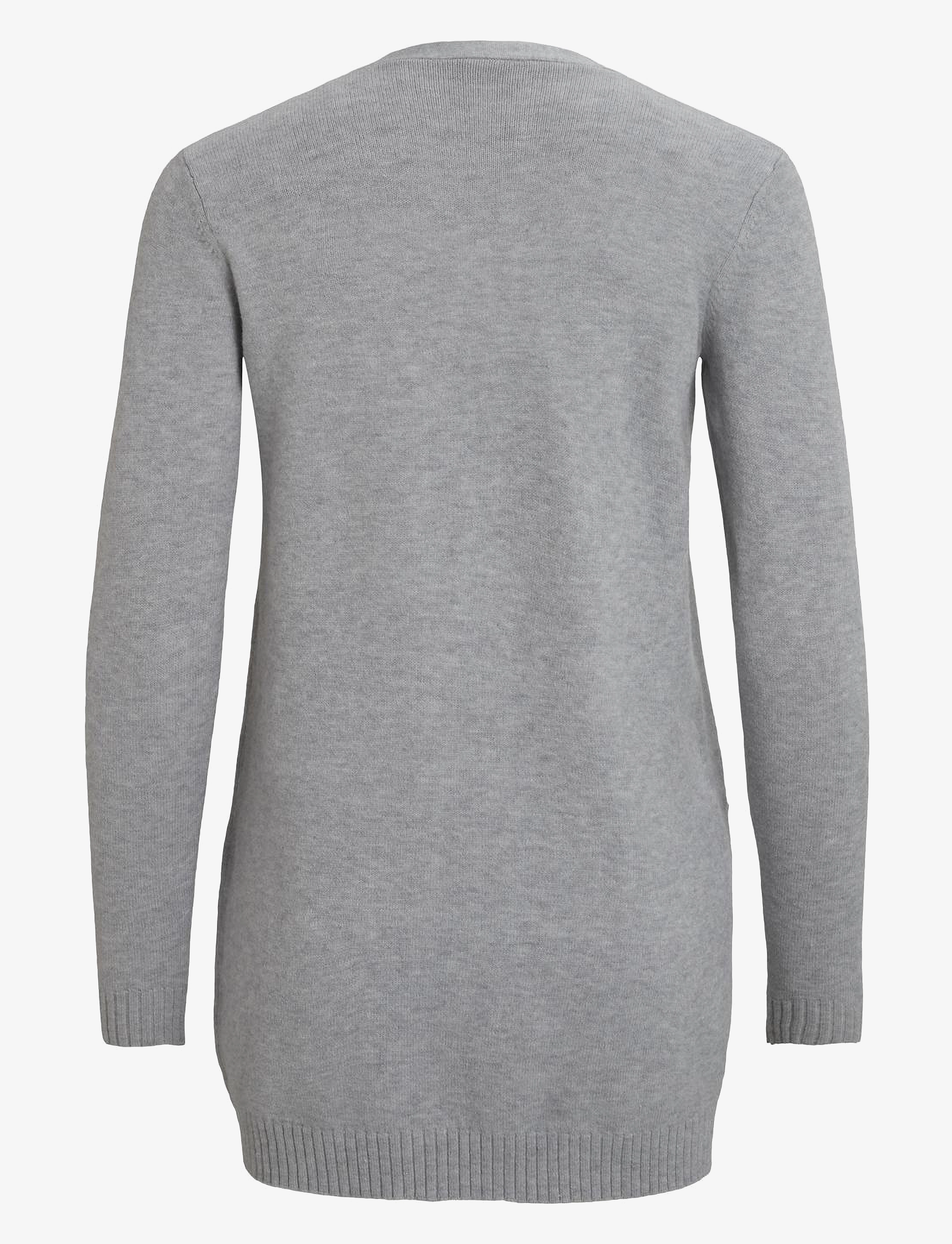 Vila - VIRIL OPEN L/S KNIT CARDIGAN - NOOS - strickjacken - light grey melange - 2