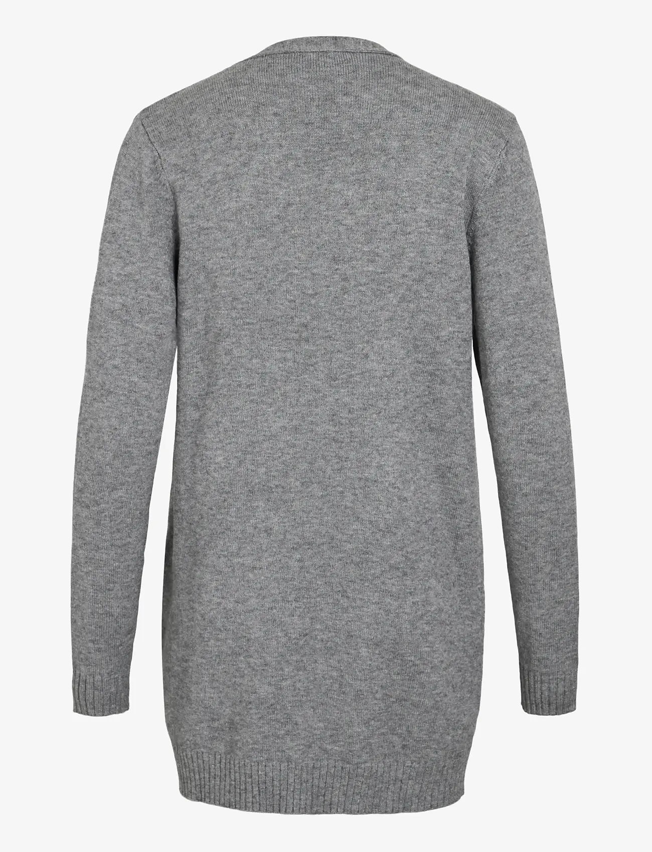 Vila - VIRIL OPEN L/S KNIT CARDIGAN - NOOS - cardigans - medium grey melange - 2