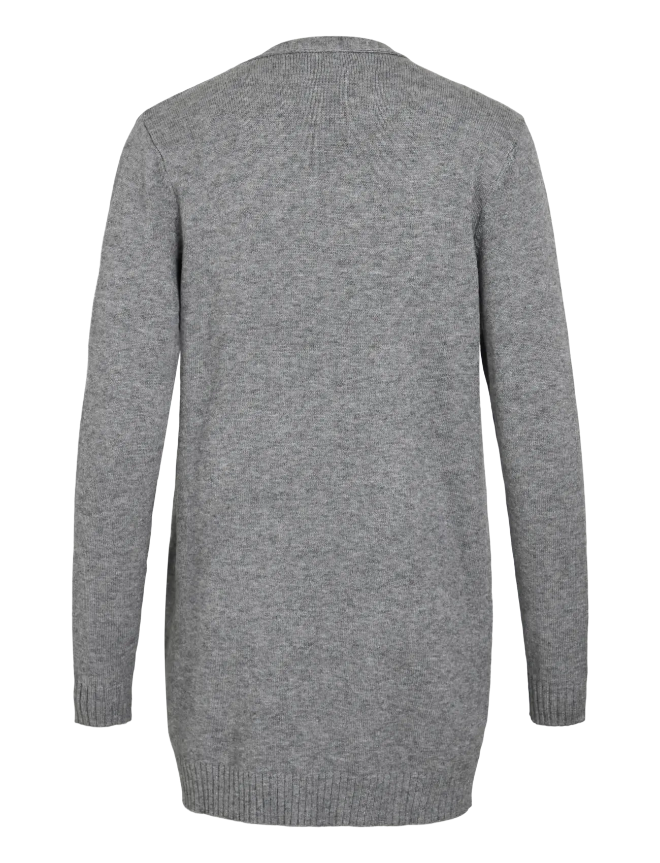 Vila - VIRIL OPEN L/S KNIT CARDIGAN - NOOS - koftor - medium grey melange - 2