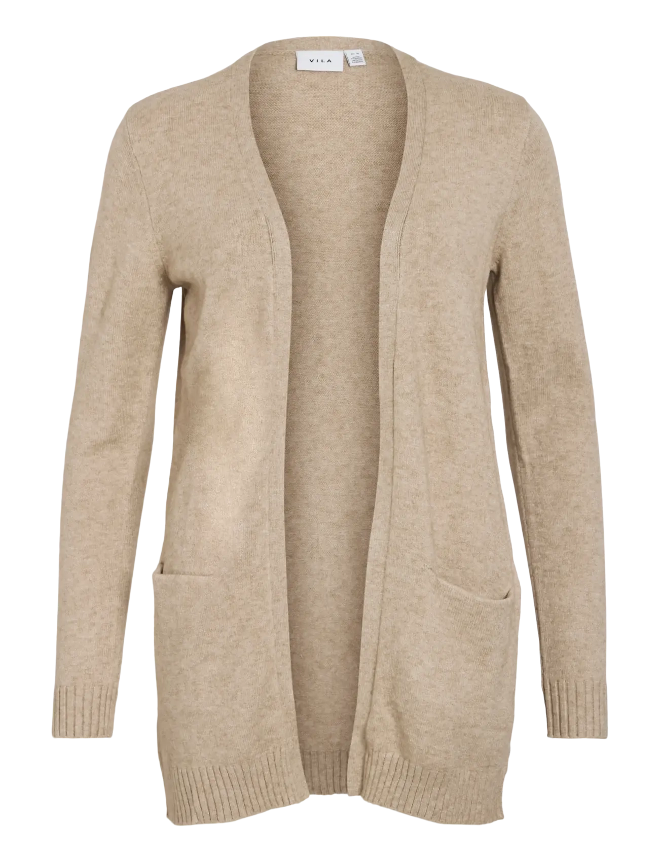 Vila VIRIL OPEN L/S KNIT CARDIGAN - NOOS - Cardigans - NATURAL MELANGE / beige