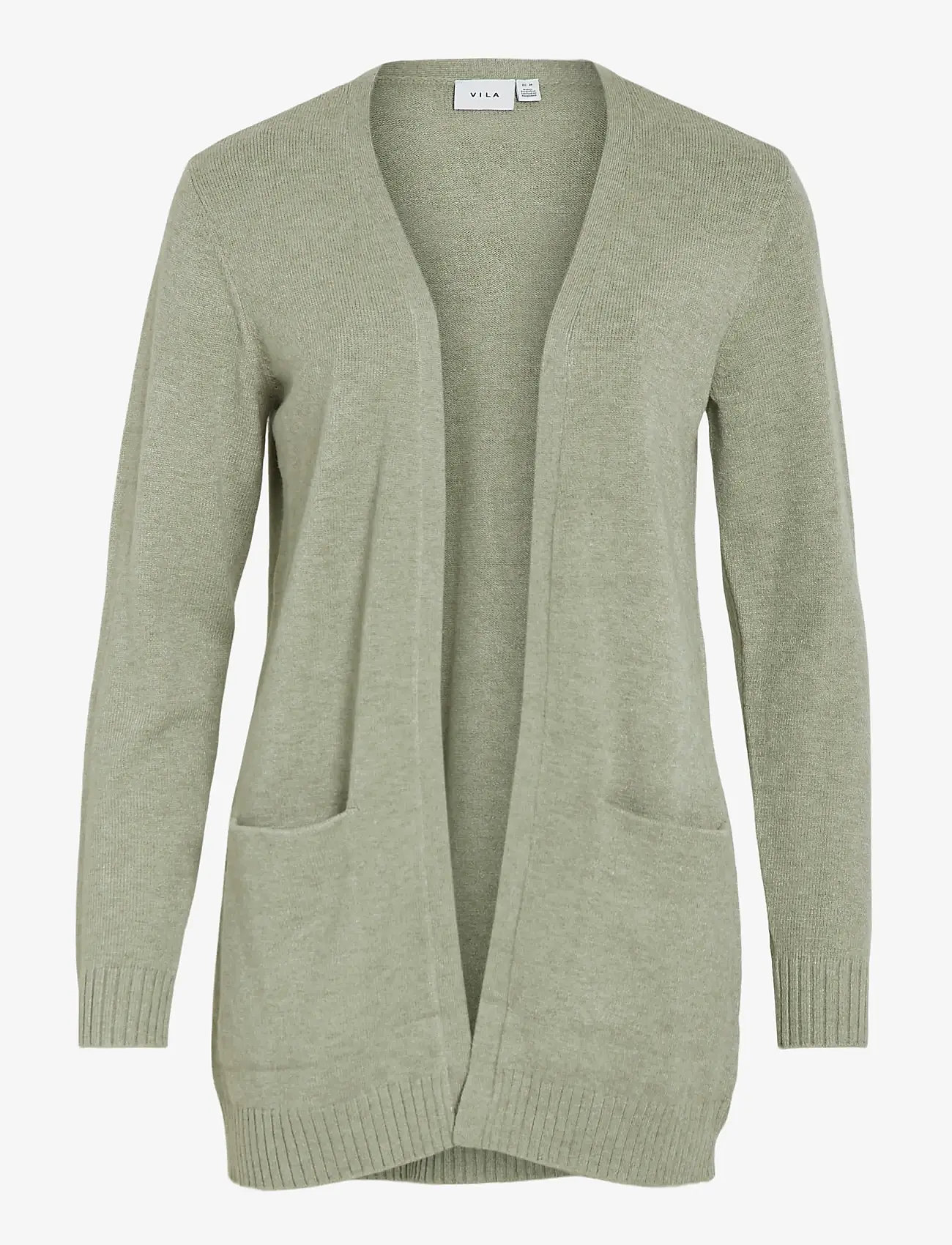Vila - VIRIL OPEN L/S KNIT CARDIGAN - NOOS - cardigans - oil green - 1