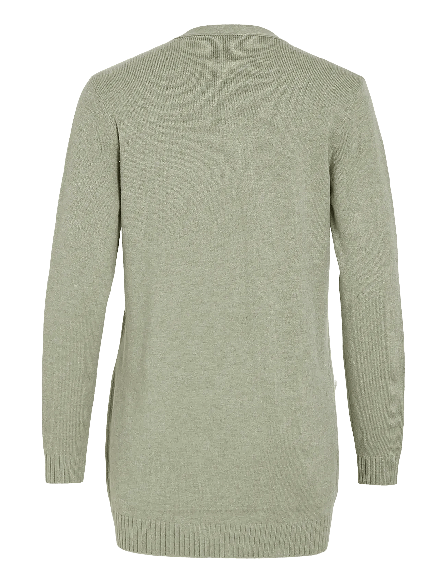 Vila - VIRIL OPEN L/S KNIT CARDIGAN - NOOS - cardigans - oil green - 2